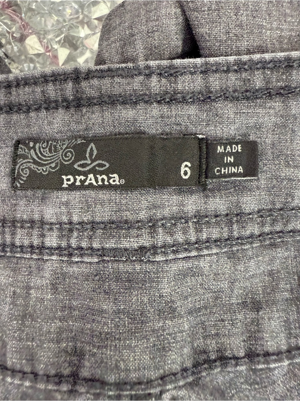 Prana pants hemp Gray Relaxed Track Pants with Triple-Button Waist - Picture 7 of 11